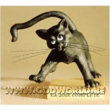 Black Cat Le Chat Domestique Completely Happy Statue