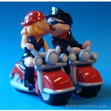 Mwah !  Biker Koppeltje Beeld Set