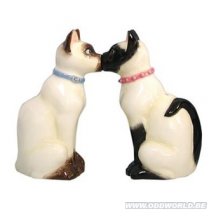 Mwah Salt And Pepper Siamese Cats Statue 