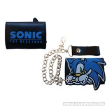 Sonic Black, Crossed Arms Trifold Wallet 
