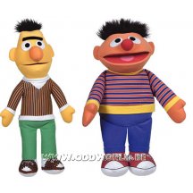 Sesamstraat Bert And Ernie Reuze Pluche Pop Set Van 2