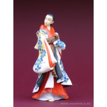 Ukiyo-e   Geisha In Wit Bloemenkleed Van Kaigetsudo Ando  Beeld