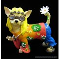 Aye Chihuahua Flower Child Hond Beeld