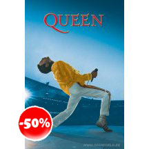 Queen Freddy Mercury Live At Wembley Poster