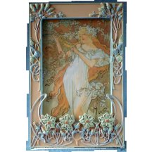 Mucha Lijst 2 Voor De Serie Zalig Zijn… Art Nouveau Jugendstil Beeld Kader