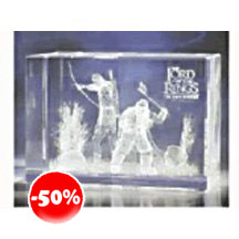Lord Of The Rings Legolas And Gimli 3d Crystal Glass