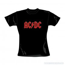 AC/DC Red Logo T-Shirt Aanpassend