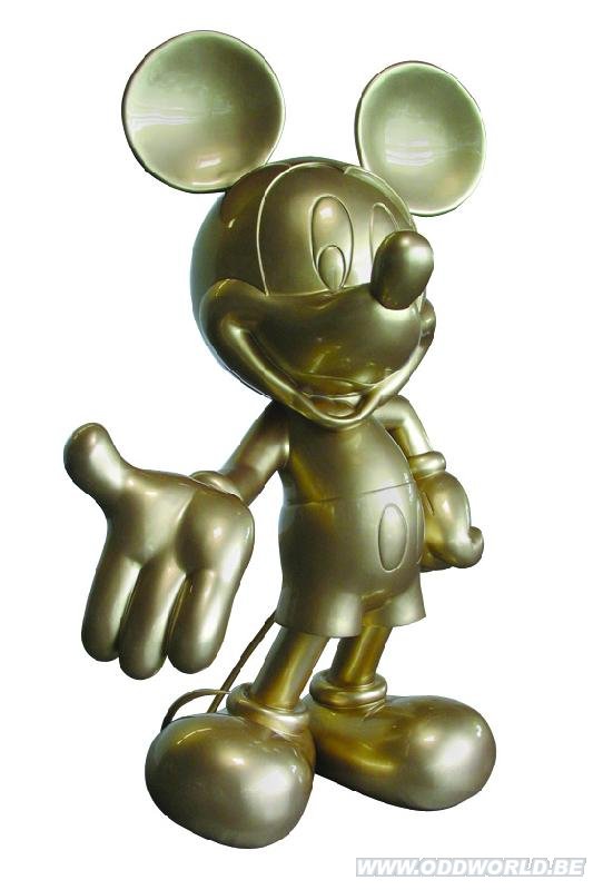 Encyclopedie Likeur eiwit Mickey Mouse Levensgroot Goud Kleur Beeld - Odd World